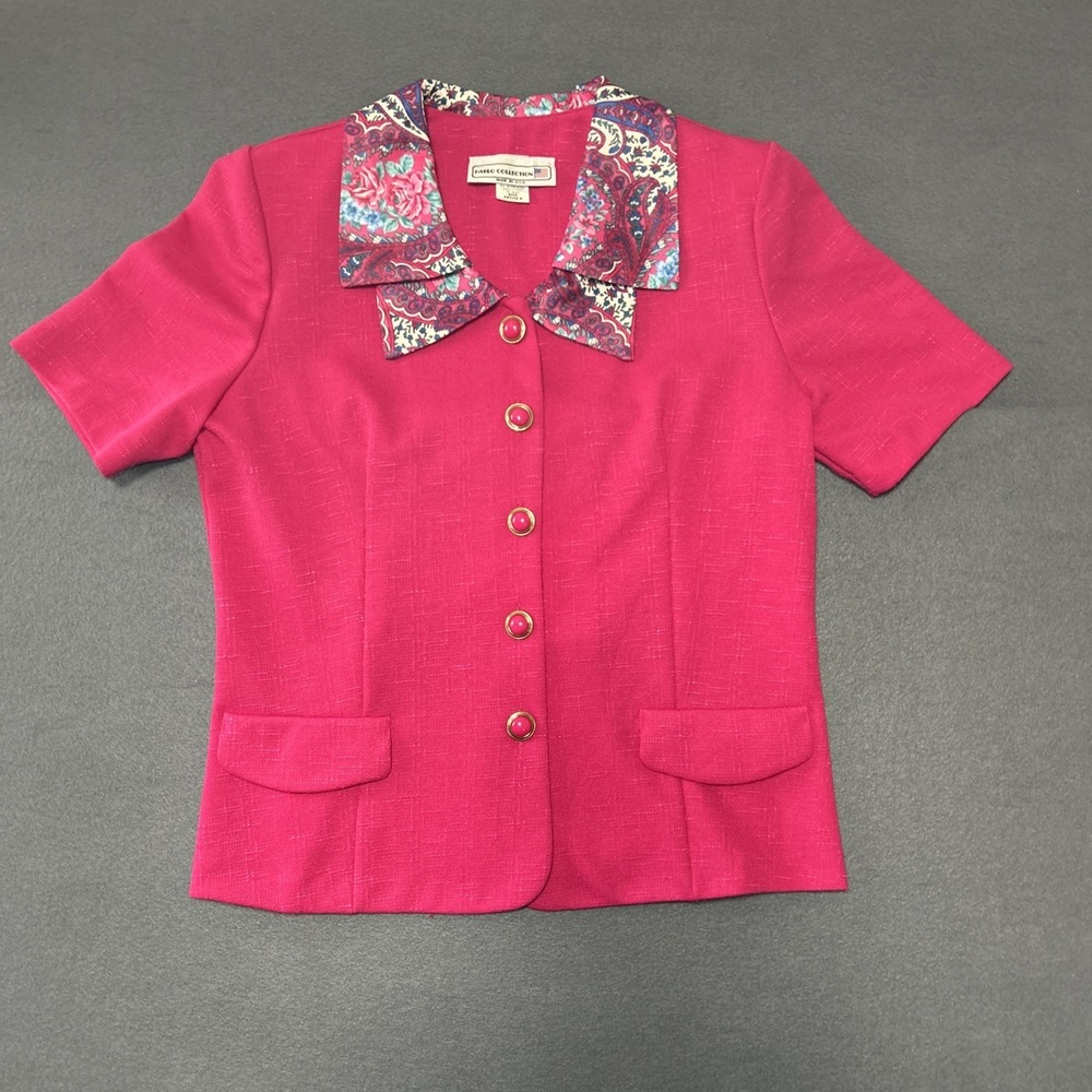Vintage Pablo Collection Women's‎ Blazer Pink Size 8 Petite Classic Jacket